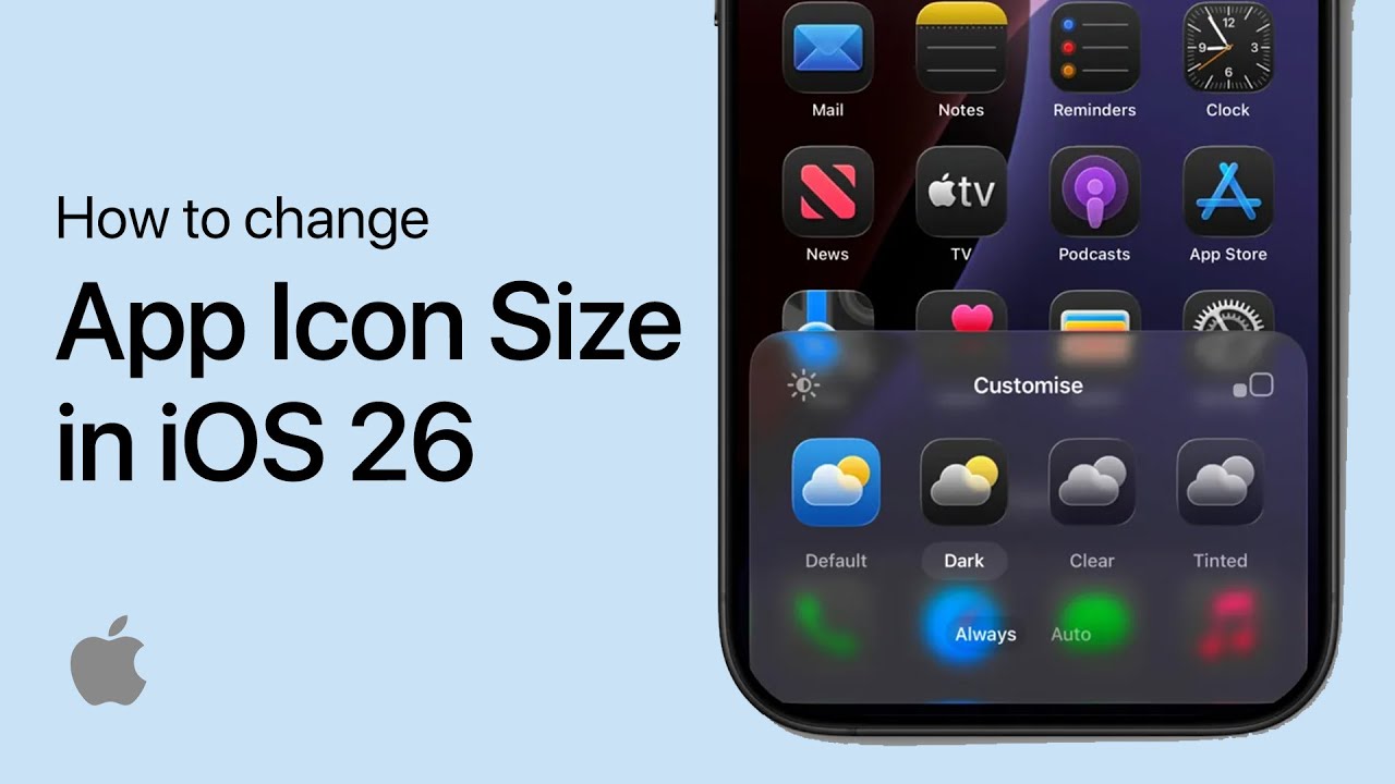 How to Change App Icon Size in iOS 26 (iPhone)